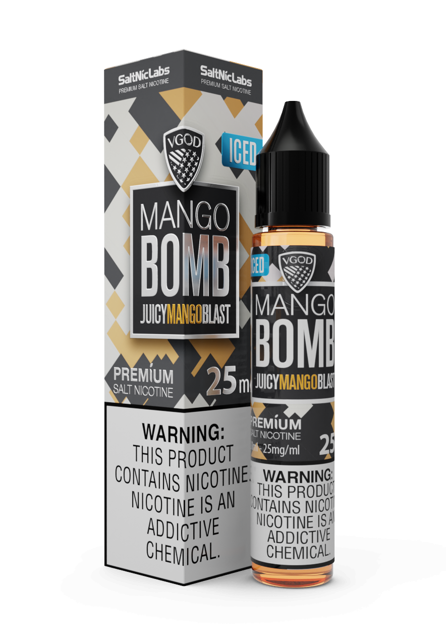 VGOD Mango Bomb Iced SaltNic E-Liquid 25mg / 50mg – Tropical Mango with Cooling Menthol