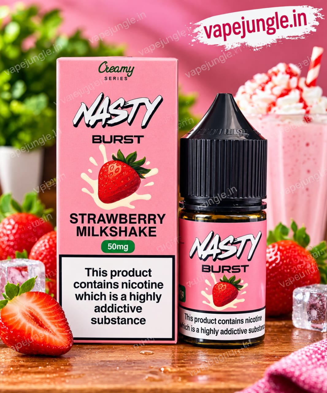 50mg Strawberry Milkshake by Nasty Burst-30ML