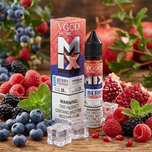 VGOD Mix Iced Berry Pomegranate SaltNic E-Liquid | Fruity Menthol Vape