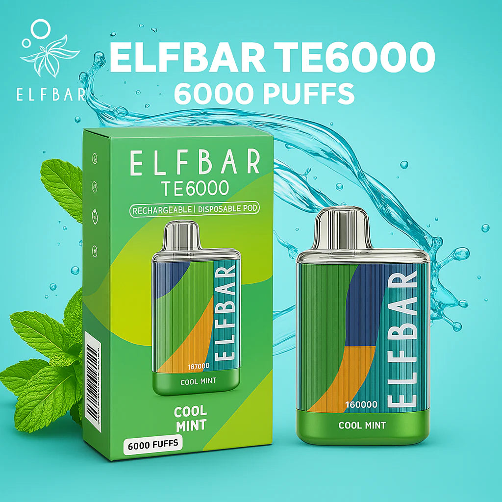 ELF BAR TE 6000 PUFF COOL MINT ORIGNAL
