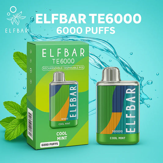 ELF BAR TE 6000 PUFF COOL MINT ORIGNAL
