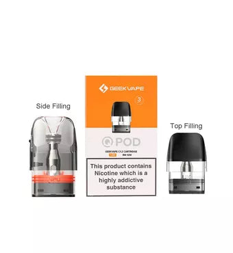 Geekvape Q Pod Cartridge for Sonder Q/ Q2/ Q Lite,Wenax Q/Mini/ Pro, AQ Kit, Digi-Q, Aegis Hero Q Kit, Wenax Q Ultra,Digi Q Vista Kit 3ml/2ml (3pcs/pack)