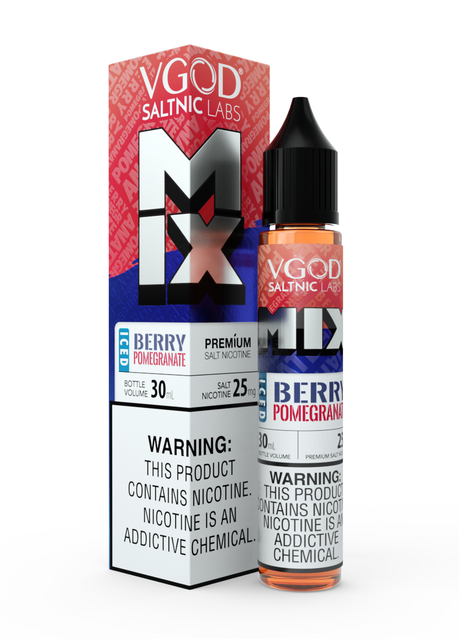 VGOD Mix Iced Berry Pomegranate SaltNic E-Liquid | Fruity Menthol Vape