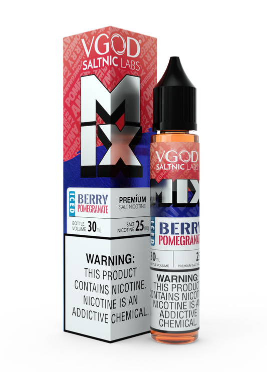 VGOD Mix Iced Berry Pomegranate SaltNic E-Liquid | Fruity Menthol Vape