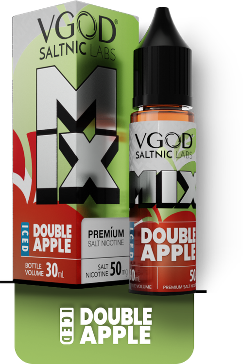 VGOD Mix Iced Double Apple SaltNic E-Liquid – Crisp Red & Green Apple with Cooling Menthol