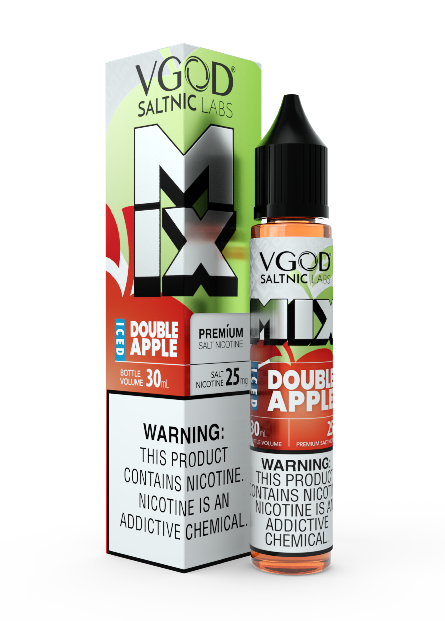 VGOD Mix Iced Double Apple SaltNic E-Liquid – Crisp Red & Green Apple with Cooling Menthol