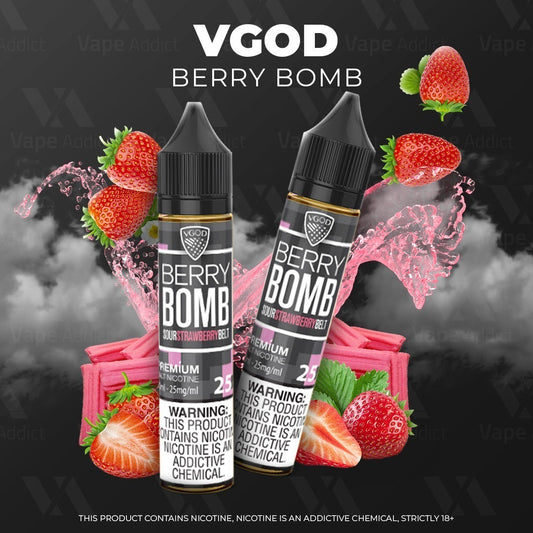 VGOD SaltNic ICED Berry Bomb 30ml - Strawberry Candy 25MG /50 MG