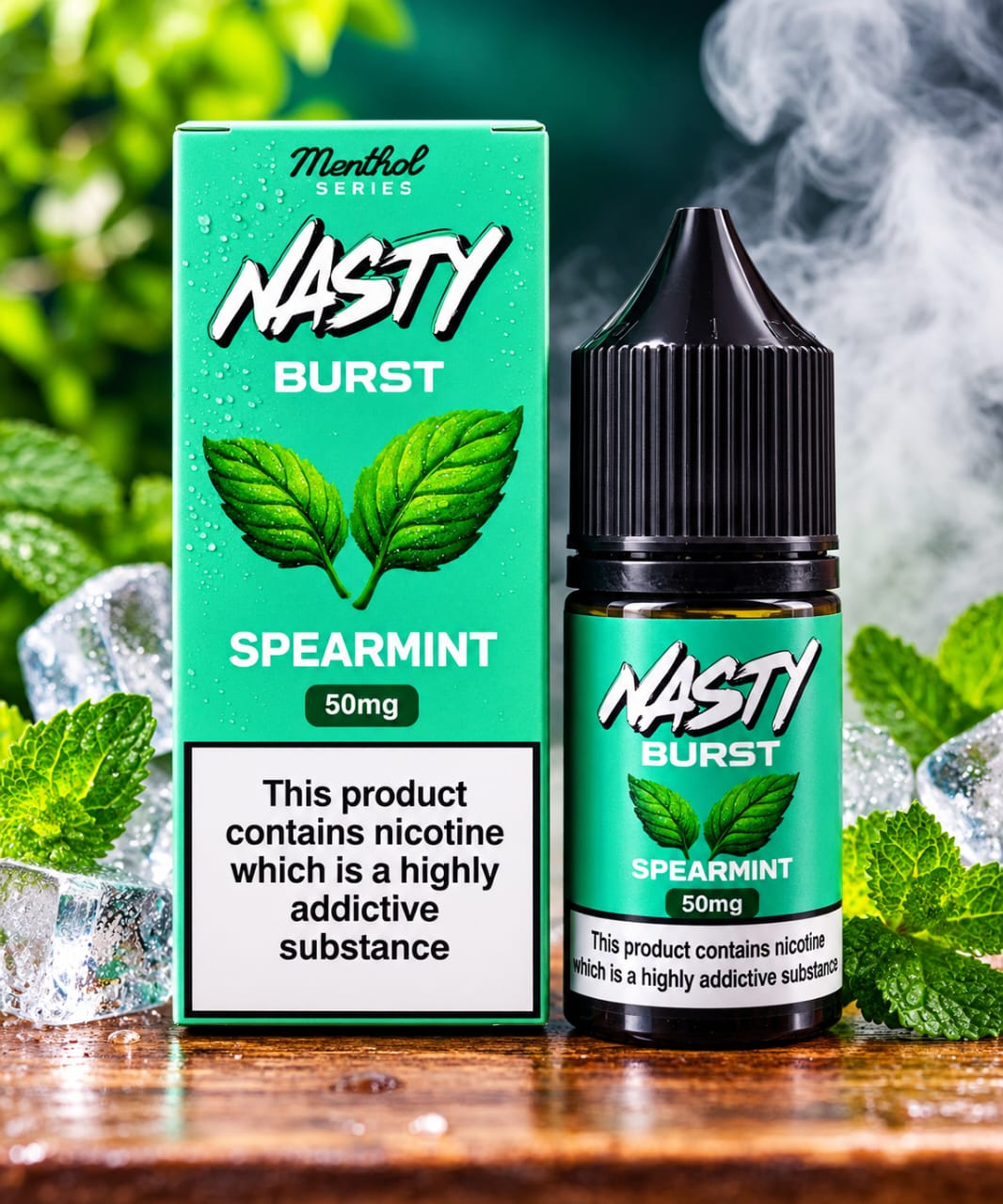 50mg Spearmint by Nasty Burst-30ML Nasty Burst Salt