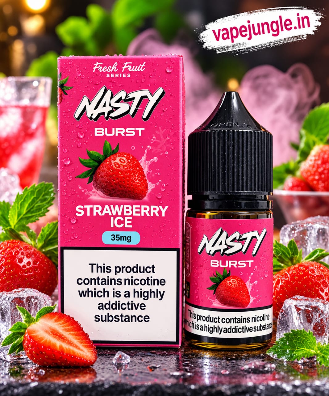 Nasty Burst - Strawberry Ice Nic Salt 35 mg / 50mg  orignal