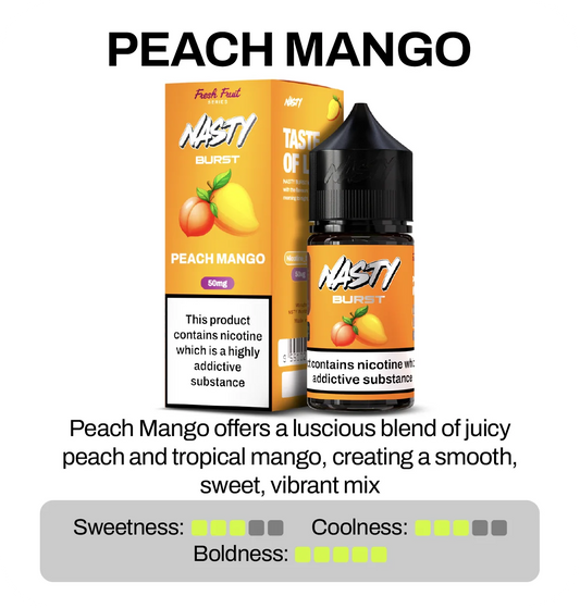 Nasty Burst - Peach Mango Nic Salt