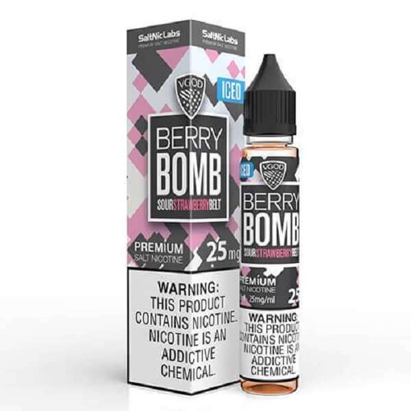 VGOD SaltNic ICED Berry Bomb 30ml - Strawberry Candy 25MG /50 MG